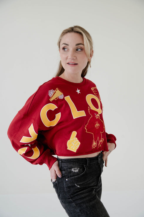 Iowa State Patched Up Cropped Longsleeve