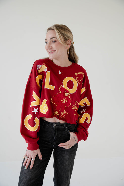 Iowa State Patched Up Cropped Longsleeve