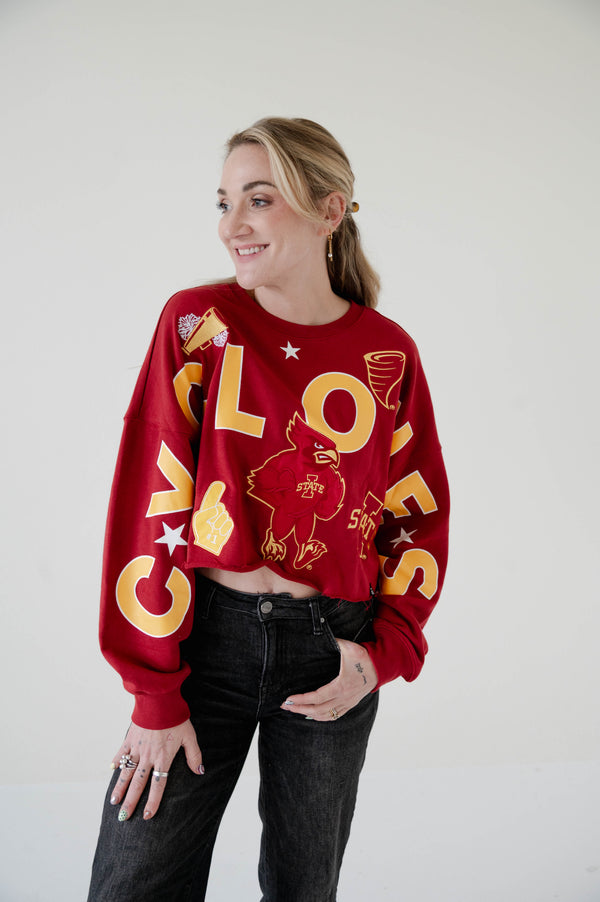 Iowa State Patched Up Cropped Longsleeve