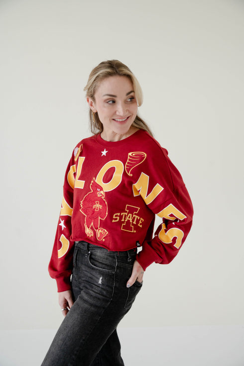 Iowa State Patched Up Cropped Longsleeve
