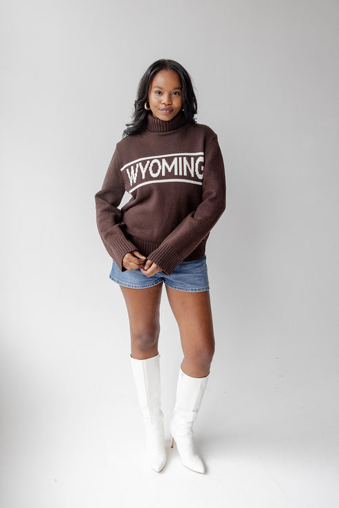 Wyoming Railway Rolled Turtleneck Sweater
