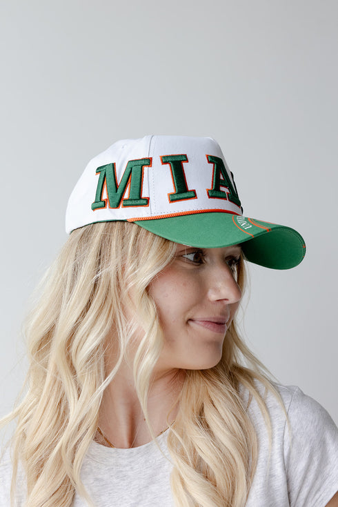 Miami Phipps Away Split Hat 5 Panel Canvas Baseball Hat