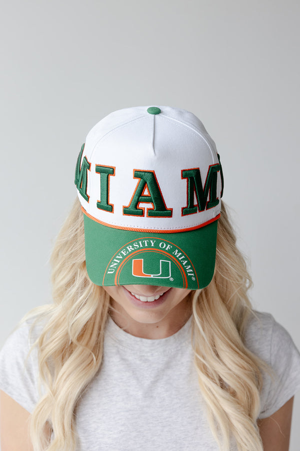 Miami Phipps Away Split Hat 5 Panel Canvas Baseball Hat