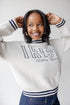 Notre Dame Queen Oversized Striped Crew Sweater