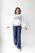 Michigan Queen Oversized Striped Crew Sweater
