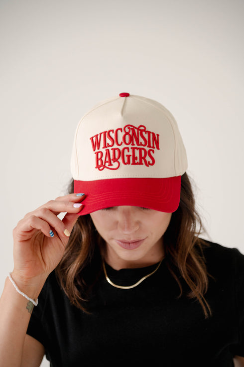 Wisconsin Gaines Swash 5 Panel Canvas Baseball Hat