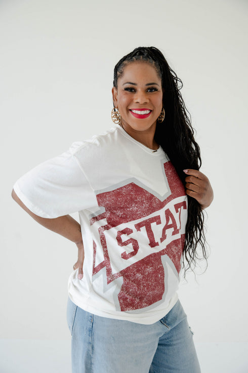 Mississippi State Lawson Logo Oversized Tee