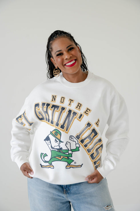 Notre Dame Bryant Bend Lantern Sleeve Crew