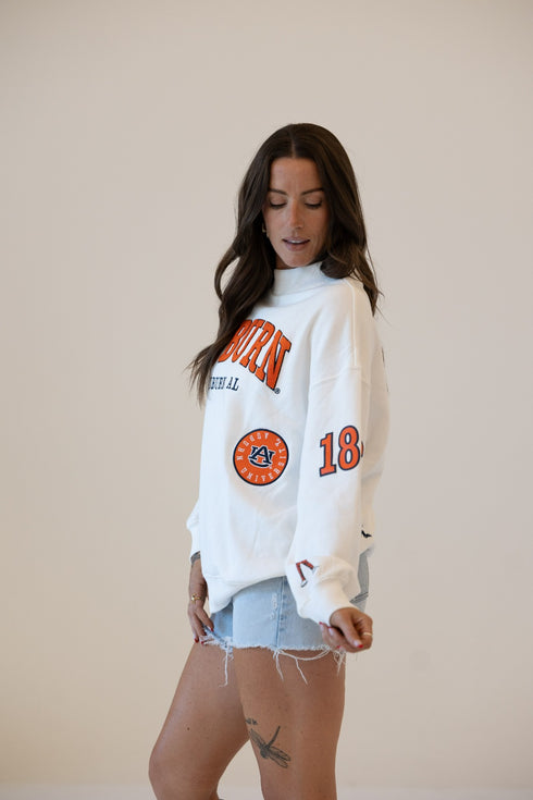 Auburn All Over Scatter Oversized Funnel Neck