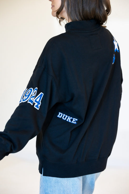 Duke All Over Scatter Oversized Funnel Neck