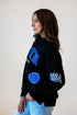 Duke All Over Scatter Oversized Funnel Neck
