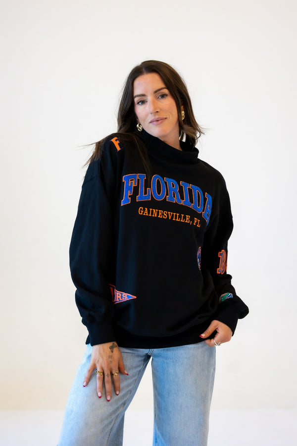 Florida All Over Scatter Oversized Funnel Neck