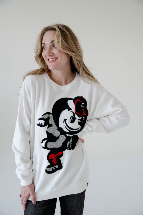 Ohio State Mascot Chenille Comfort Crewneck