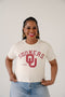 Oklahoma Mascot Arch Heavyweight Crop Tee