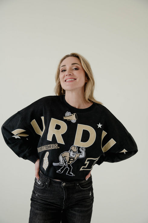 Purdue Patched Up Cropped Longsleeve