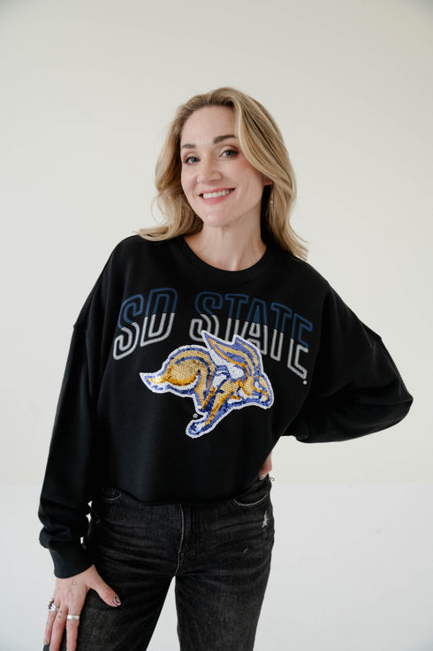 SD State Starlite Sequin Cropped Longsleeve