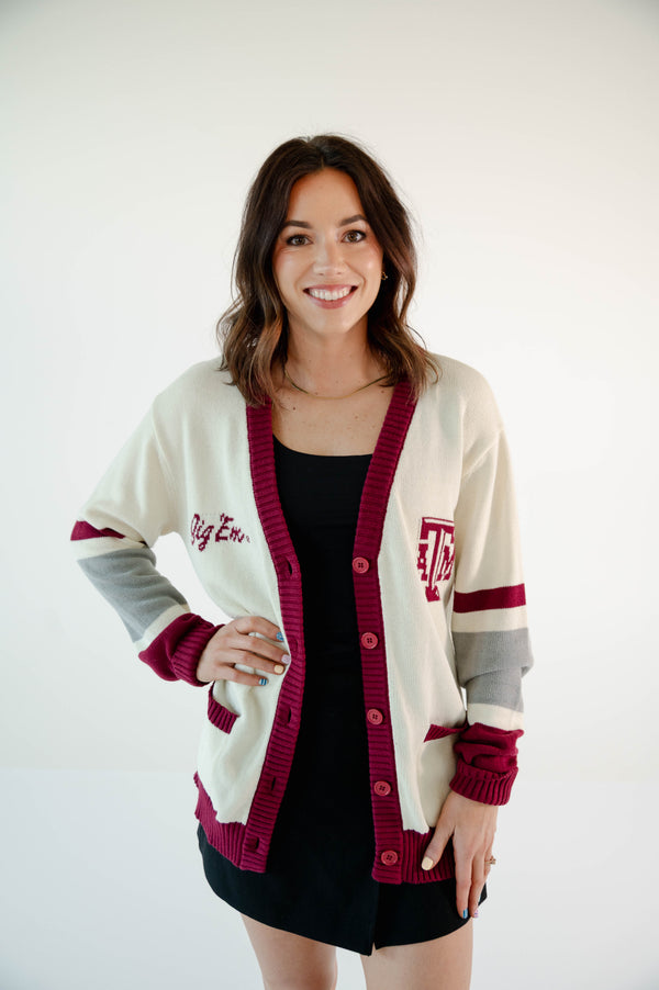 Texas A&M Cassidy Button Up Sweater