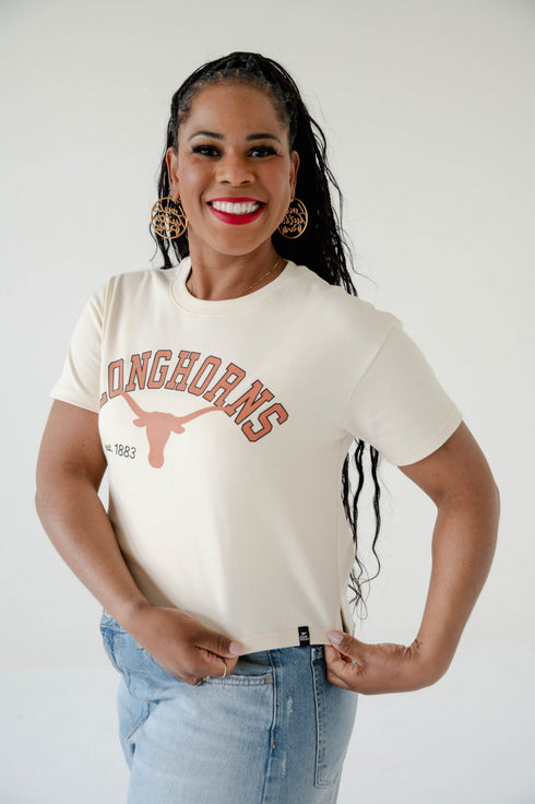Texas Mascot Arch Heavyweight Crop Tee