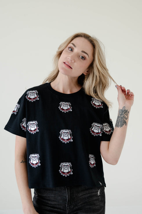 Georgia Ritter Multi Color Heavyweight Crop Tee