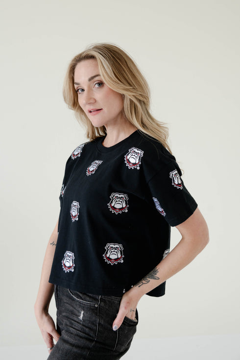 Georgia Ritter Multi Color Heavyweight Crop Tee
