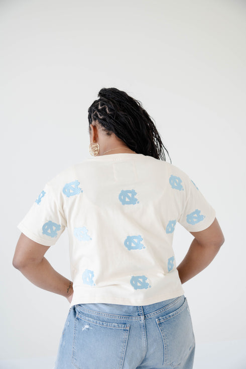 North Carolina Ritter Multi Color Heavyweight Crop Tee