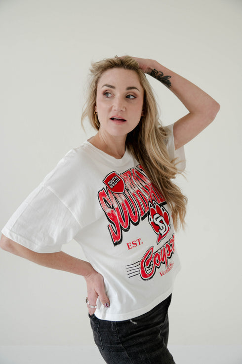 USD Maddux Multimedia Semi-Cropped Oversized Band Tee