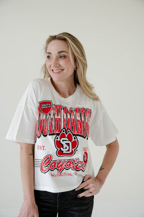 USD Maddux Multimedia Semi-Cropped Oversized Band Tee
