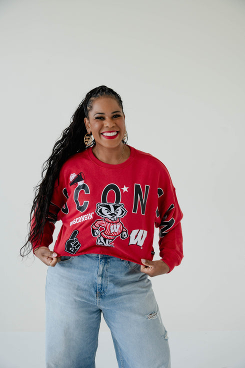 Wisconsin Patched Up Cropped Longsleeve