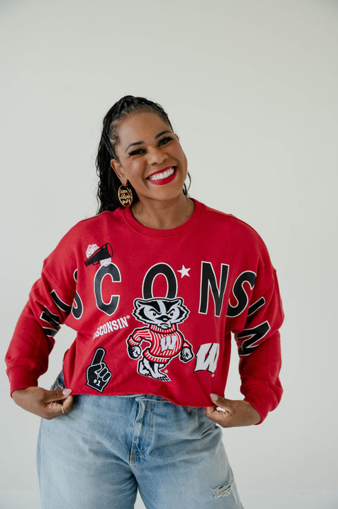 Wisconsin Patched Up Cropped Longsleeve