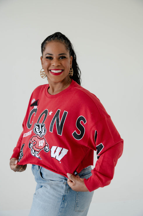 Wisconsin Patched Up Cropped Longsleeve