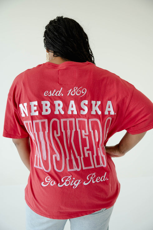 Nebraska Billboard Embroidery OS Band Tee