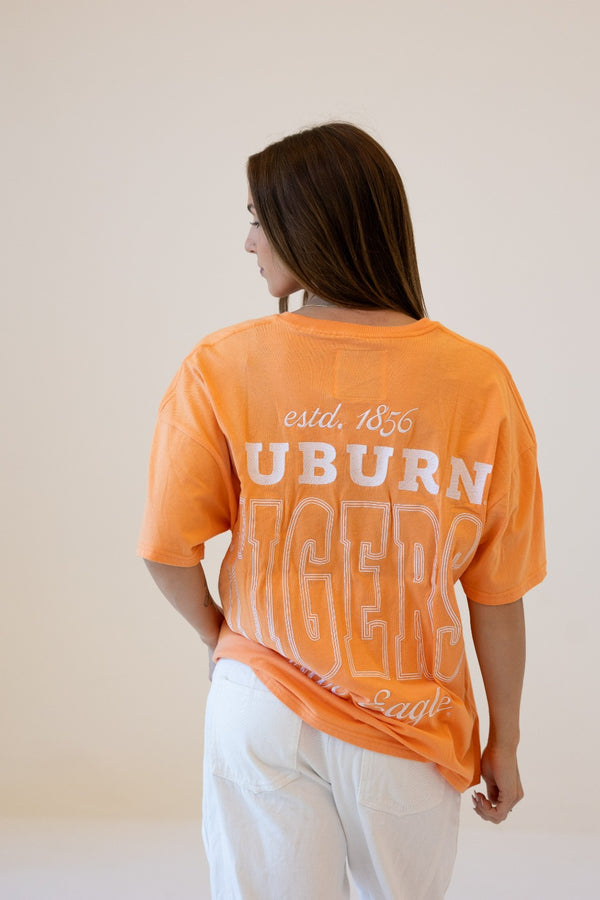 Auburn Billboard Embroidery OS Band Tee
