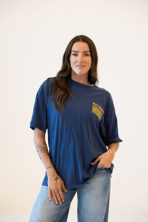 West Virginia Billboard Embroidery OS Band Tee
