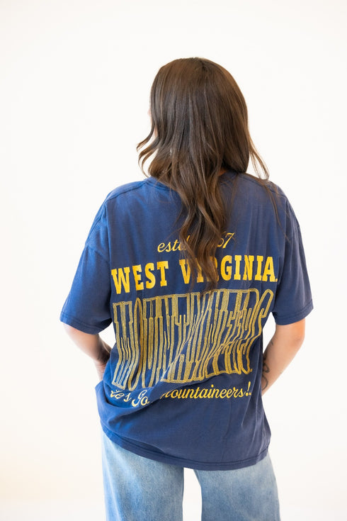 West Virginia Billboard Embroidery OS Band Tee