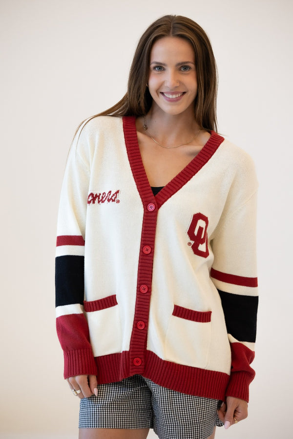 Oklahoma Cassidy Button Up Sweater