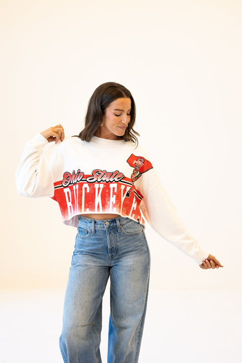 Ohio State Conway Crop Cropped Longsleeve