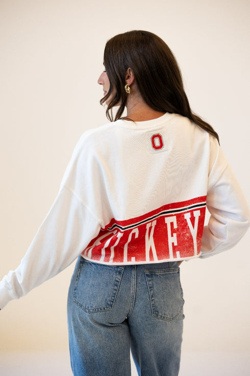 Ohio State Conway Crop Cropped Longsleeve