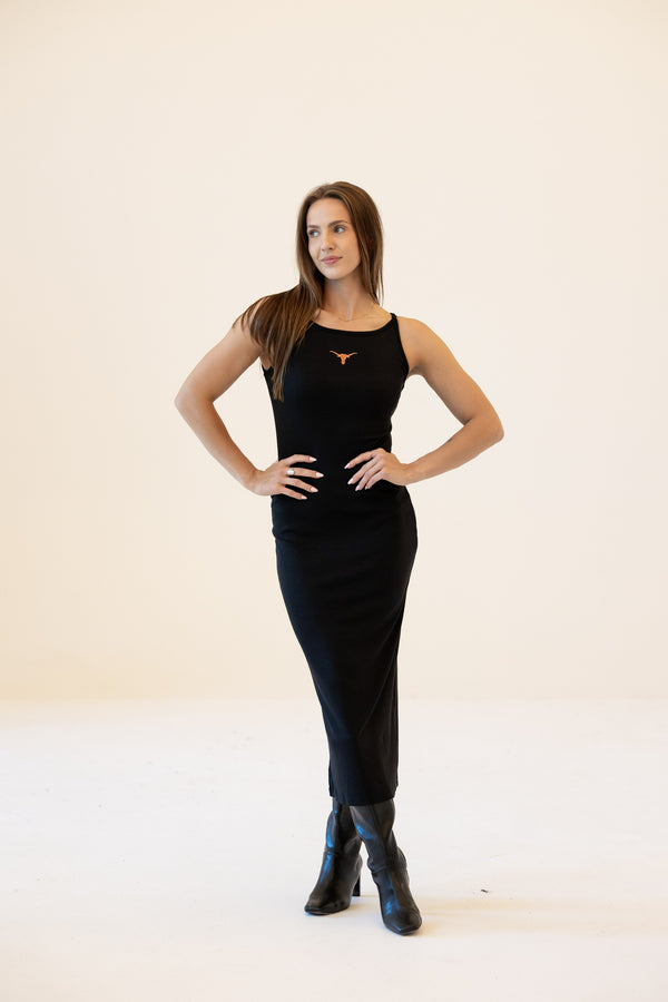 Texas Logo Patch Ribbed Maxi Dress
