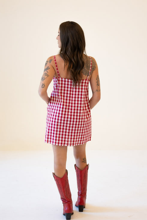 Nebraska Logo Pride Gingham Skort Dress