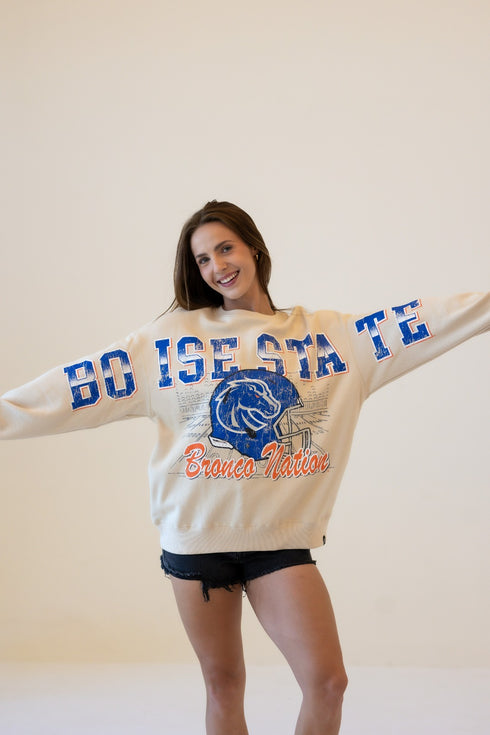 Boise State Homefield Lantern Sleeve Crew