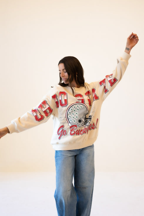 Ohio State Homefield Lantern Sleeve Crew