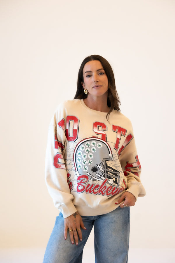 Ohio State Homefield Lantern Sleeve Crew