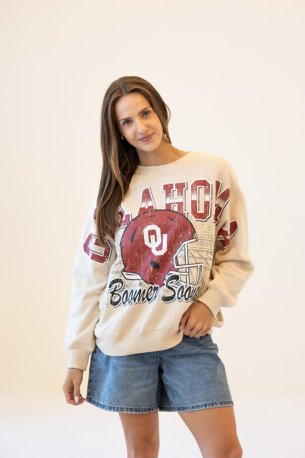 Oklahoma Homefield Lantern Sleeve Crew