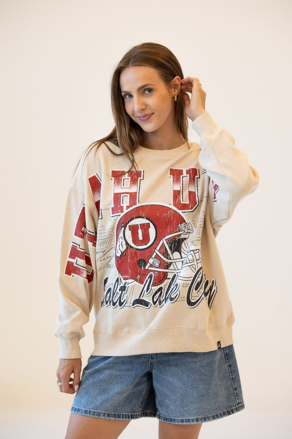 Utah Homefield Lantern Sleeve Crew