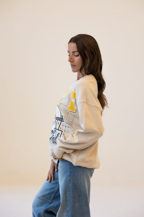 Wyoming Homefield Lantern Sleeve Crew