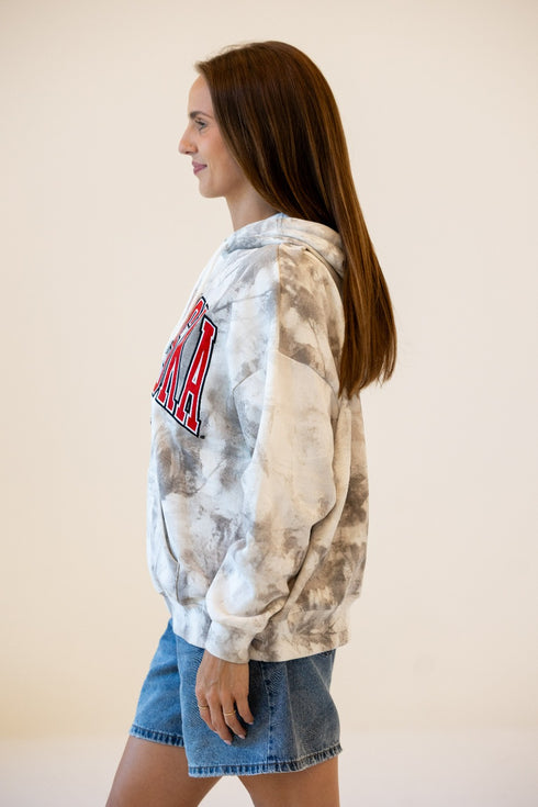 Nebraska White Camo Oversized Pullover Hoodie