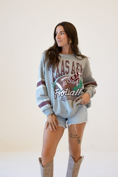 Texas A&M Langford Multimedia OS Fleece Crew