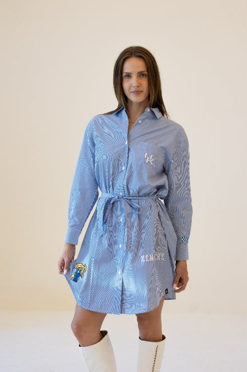 Kentucky Star Player Striped Shirt Dress