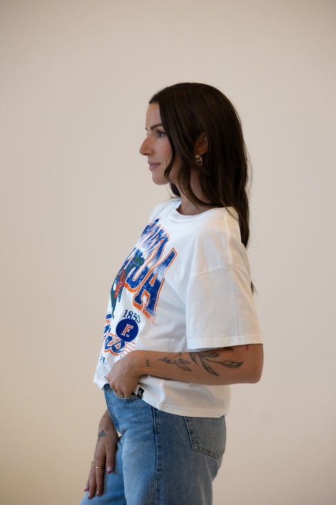 Florida Maddux Multimedia Semi-Cropped Oversized Band Tee