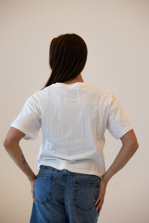 Indiana Maddux Multimedia Semi-Cropped Oversized Band Tee